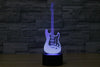 Creative 3D light electric guitar Model Illusion 3d Lamp LED 7 Color changing USB touch sensor desk light Night Light IY803726