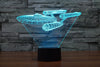Enterpris 7 Color change Star Trek 3D Trek battleship lamp colorful LED visual atmosphere deco lamp touch switch light IY803318