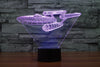 Enterpris 7 Color change Star Trek 3D Trek battleship lamp colorful LED visual atmosphere deco lamp touch switch light IY803318