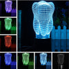 0.5W 3D Tooth LED RGB Touch Switch 7 Color Charging Night Light Desk Table Lamp Bedside Decor Light Christmas Gifts 5V