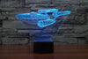 Enterpris 7 Color change Star Trek 3D Trek battleship lamp colorful LED visual atmosphere deco lamp touch switch light IY803318