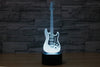 Creative 3D light electric guitar Model Illusion 3d Lamp LED 7 Color changing USB touch sensor desk light Night Light IY803726