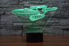 Enterpris 7 Color change Star Trek 3D Trek battleship lamp colorful LED visual atmosphere deco lamp touch switch light IY803318