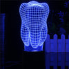 0.5W 3D Tooth LED RGB Touch Switch 7 Color Charging Night Light Desk Table Lamp Bedside Decor Light Christmas Gifts 5V