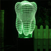 0.5W 3D Tooth LED RGB Touch Switch 7 Color Charging Night Light Desk Table Lamp Bedside Decor Light Christmas Gifts 5V
