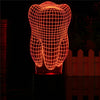0.5W 3D Tooth LED RGB Touch Switch 7 Color Charging Night Light Desk Table Lamp Bedside Decor Light Christmas Gifts 5V