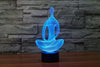 Acrylic 7 Color Changing 3D LED nightlight meditation of acrylic bedroom lamp living room lights Decoration Night Light IY803367