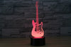 Creative 3D light electric guitar Model Illusion 3d Lamp LED 7 Color changing USB touch sensor desk light Night Light IY803726