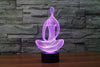Acrylic 7 Color Changing 3D LED nightlight meditation of acrylic bedroom lamp living room lights Decoration Night Light IY803367