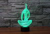 Acrylic 7 Color Changing 3D LED nightlight meditation of acrylic bedroom lamp living room lights Decoration Night Light IY803367