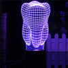 0.5W 3D Tooth LED RGB Touch Switch 7 Color Charging Night Light Desk Table Lamp Bedside Decor Light Christmas Gifts 5V
