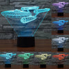 Enterpris 7 Color change Star Trek 3D Trek battleship lamp colorful LED visual atmosphere deco lamp touch switch light IY803318