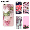 For iPhone 5 5s SE 6 6s 7 7 Plus Phone Case Elegant Beautiful Flowers Painting Soft TPU Cases Back Cover Coque For iPhone 7Plus