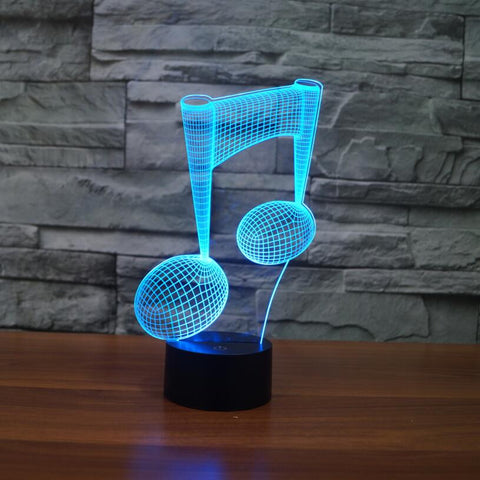 7 Color Change LED Light USB 3D Luminaria Music Note Night Light Baby Instrument Lamp for usb Laptop Home Decor for Music Lovers
